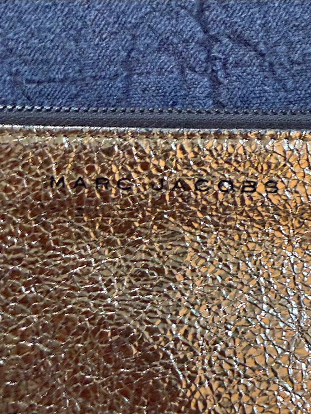 Marc Jacobs Gold Metallic Zip Pouch